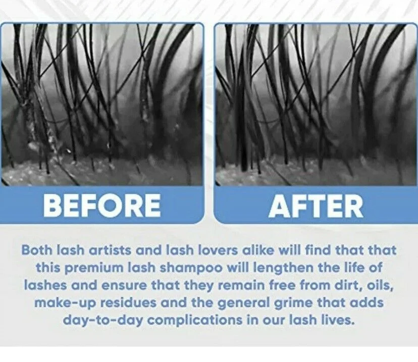 Oil Free Eyelash Shampoo Foam Cleanser for Lash Extensions and Natural Lashes