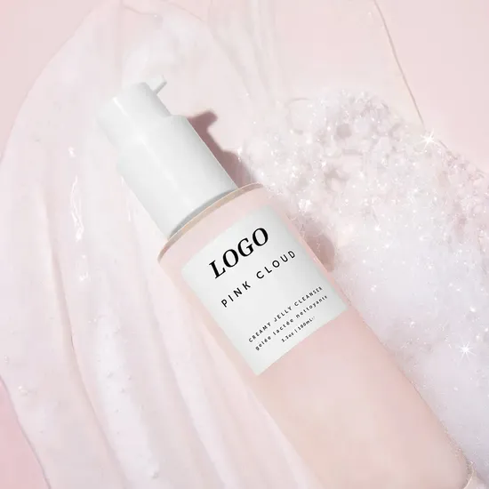 Cosmetics Skin Care Organic Rose Facial Deep Cleansing Gentle Natural Pink Cloud Creamy Jelly Cleanser Face Wash 