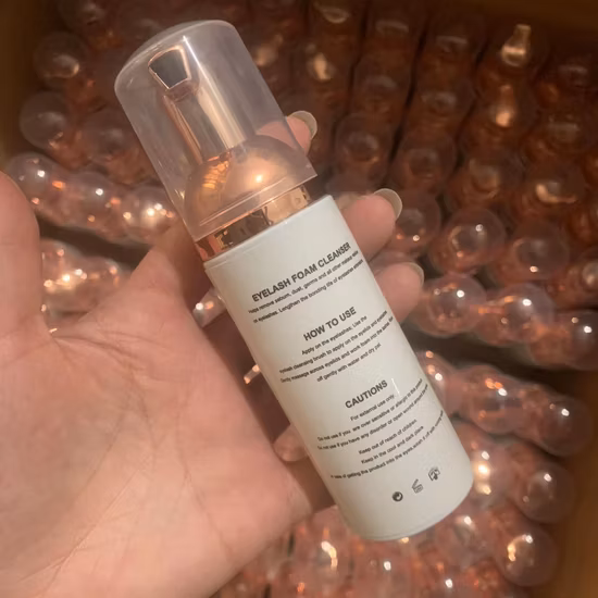 Oil Free Eyelash Shampoo Foam Cleanser for Lash Extensions and Natural Lashes