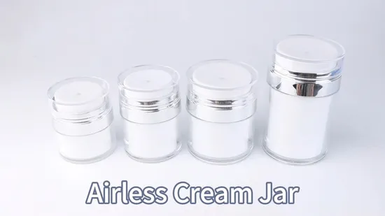 Double Layer Airless Cream Jar 15ml 30ml 50ml Press Type Airless Dispensing Bottle 