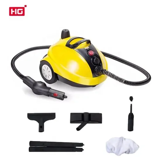 Hg 1300W Yellow Multipurpose Household Steamer Cleaning Machine Car Carpet Floor Window Hand Held High Pressure Steam Cleaner 