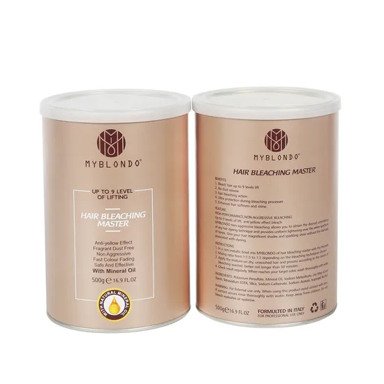 Professional Salon Korea Hair Bleaching Poweder Lightener Mild No Dust Hair Color Dye Bleach Blue Poweder 500g Factory Price 