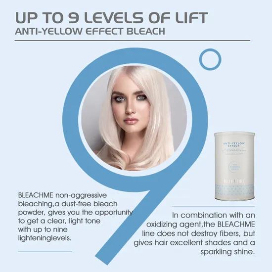 OEM/ODM Private Label up to 11 Hair Bleach Powder for Salon Use 